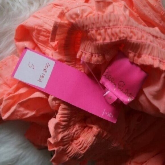 NWT Lilly Pulitzer Louisa Off The Shoulder Orange Mini Dress Size Small - Picture 10 of 12